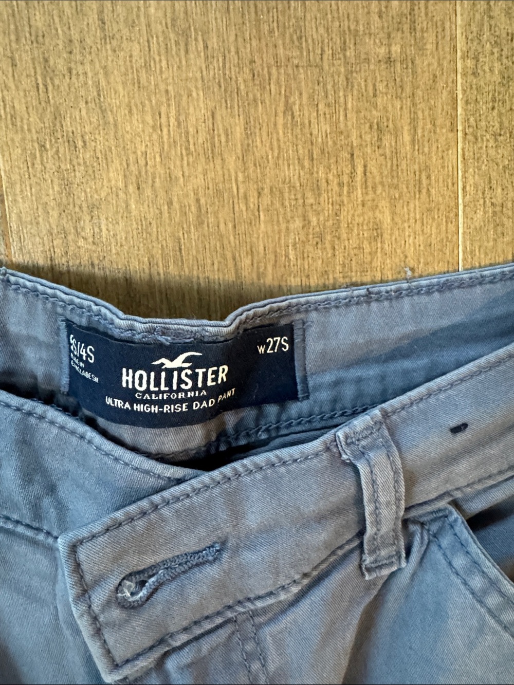 Hollister ultra high-rise Dad pant Blue-Grey Cargo Pants with Side Pockets - Picture 2 of 4